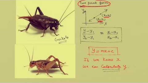 Linear equation connecting cricket chirps to temperature