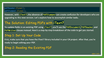 How to Edit Existing PDF Files Using iText7 and C#