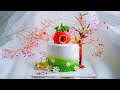 Awesome Decorate a Strawberry Home Cake for kid | Trang Trí Tạo Hình Nhà Dâu Tây Trên Bánh Xinh Xắn