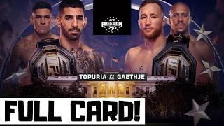 UFC Freedom 250 Predictions Topuria vs Gaethje Full Card White House Betting Breakdown