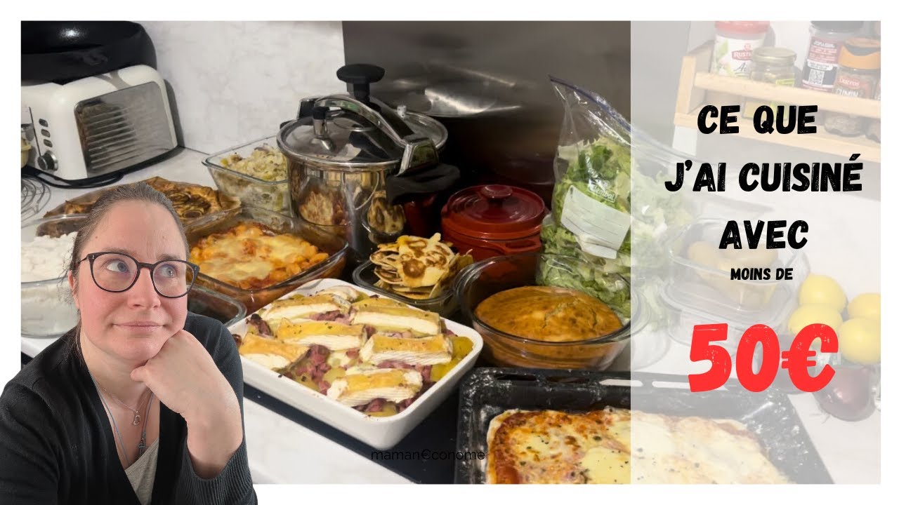 - de 50€ ⎮Tous les plats que j'ai préparé 🧅 Challenge petit budget