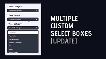 Create Multiple Custom Select Boxes In A Webpage