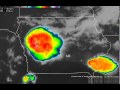 GOES-16 Channel 13 MCS Loop in Iowa - July 20, 2017