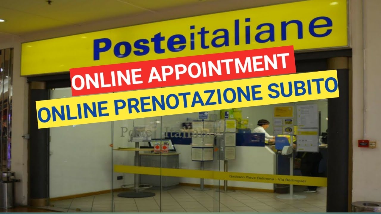 How To Take Appointment Online In Poste Italiane || Prenota ...