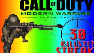 GETTING A 30 KILLSTREAK WITH THE BARRETT .50 CAL ON CALL OF DUTY MWR!!