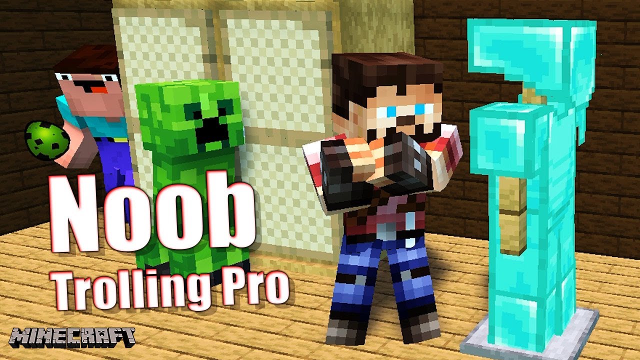 How a Noob trolls a Pro in Minecraft 🤣 