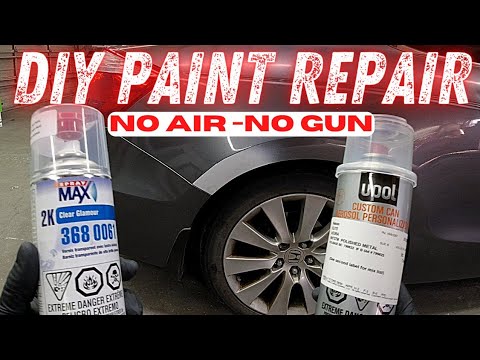 How To SPOT PAINT A Car With SPRAY PAINT And CLEAR For Amazing Results!