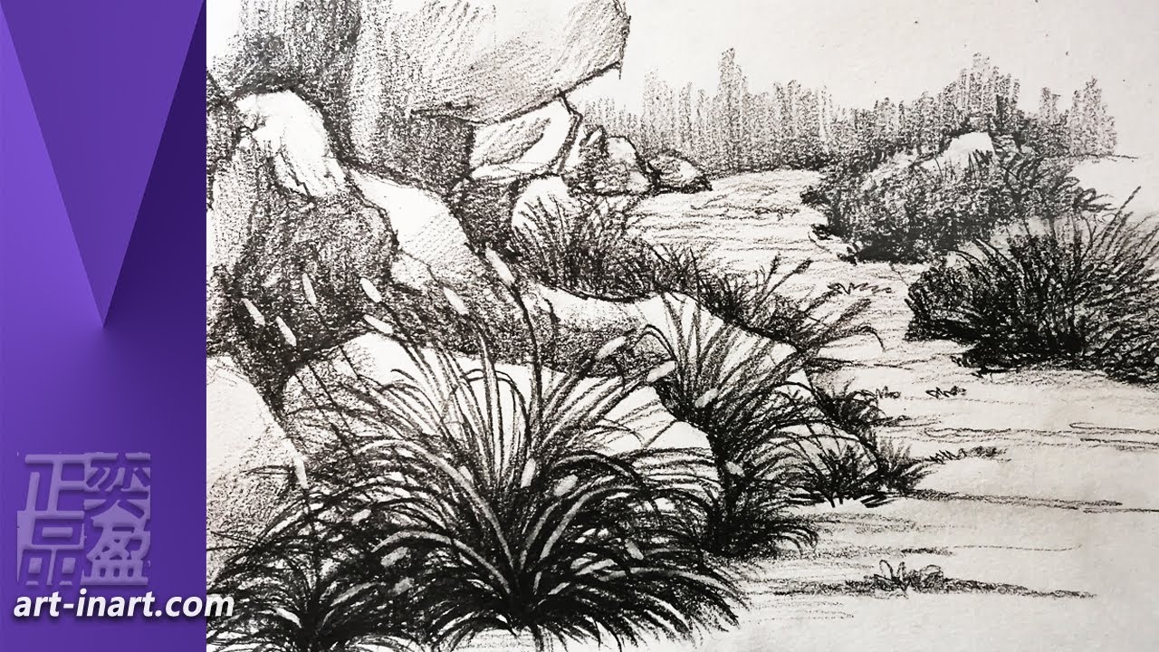 素描画集b 我教ㆍ你画】Sketch Tutorial: Drawing Landscape with 10B Sketch