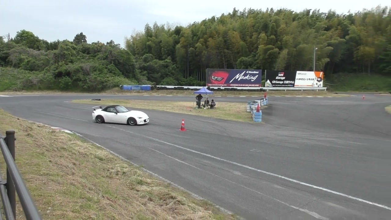 260503 Mihama Super Gymkhana PM Demo Run Mazda Roadster Shiraha
