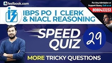 Reasoning Speed Quiz 29 Live | IBPS PO, Clerk & NIACL Tricky Questions with Shyam Sir