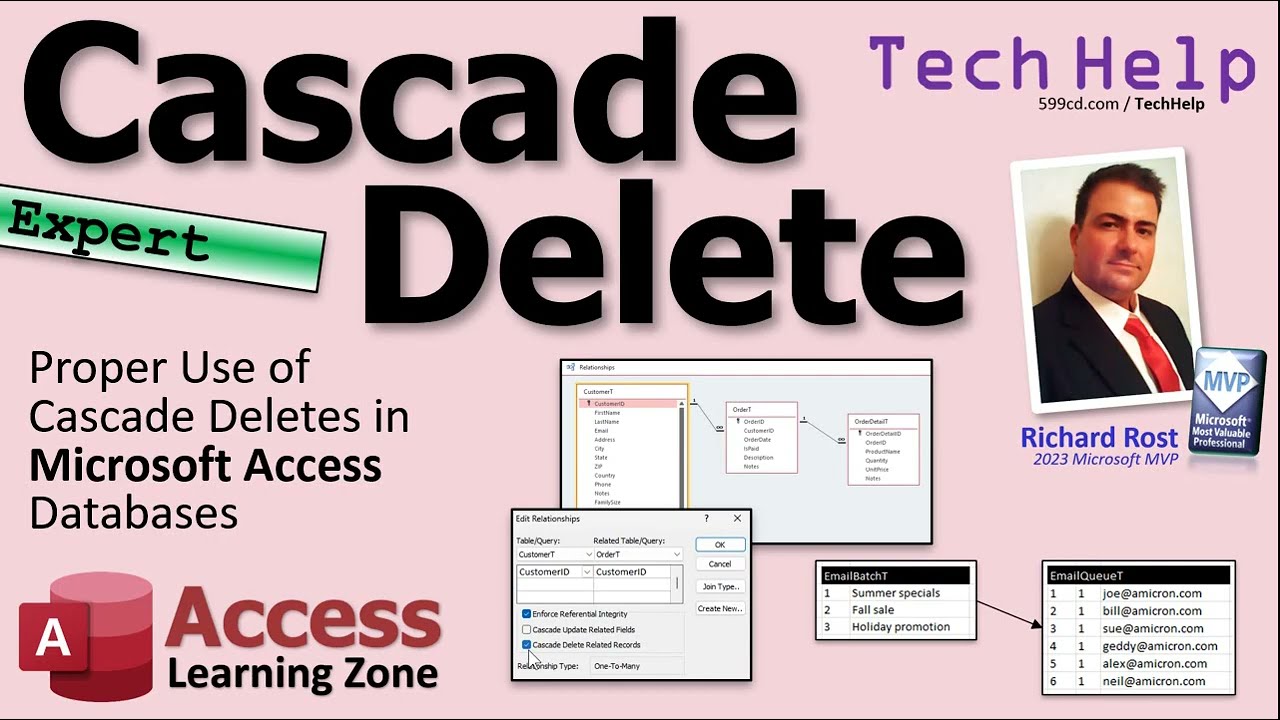 Proper Use of Cascade Deletes in Microsoft Access Databases
