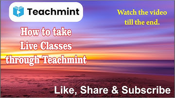 How to conduct live classes through Teachmint.