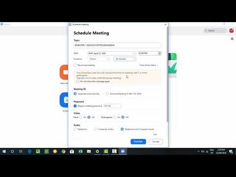 Session 4 How to Login as Host and Schedule Meeting