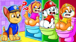 Brewing Cute Baby, Cute Pregnant - But in Toilet - Paw Patrol The Mighty Movie Animation - Rainbow 3
