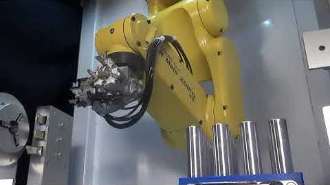 AMAZING  SUPER FAST  Robot USED  FOR  CNC MACHIEN PART LOADING UNLOADING :DOPAMYN ROBOTICS