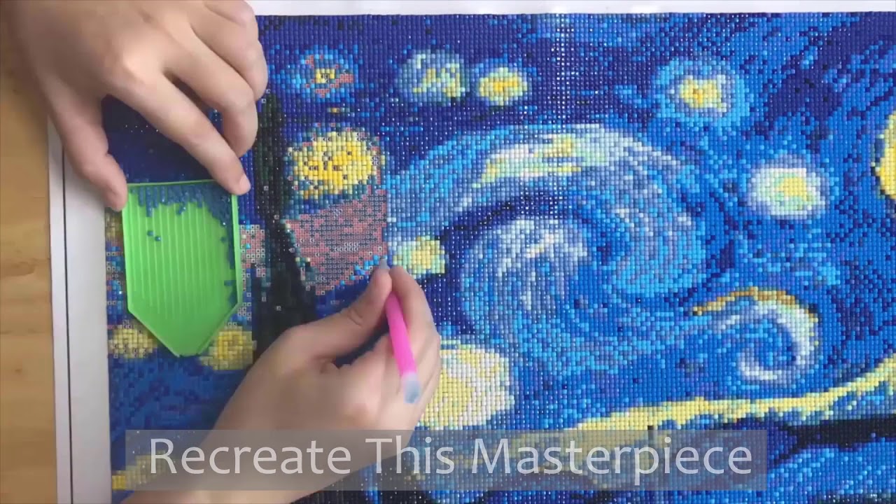 Starry Night - Van Gogh - 5D Diamond Painting - DIY 5D Painting with  Diamond Kit - Untitled Artisan