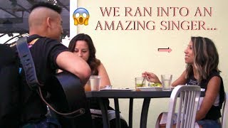 SERENADING STRANGERS PRANK! (we got a huge surprise...)