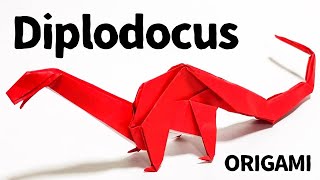 Origami Diplodocus -How to make- Dinosaur Dragon 折り紙 ディプロドクス 恐竜 折り方