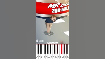 Mr.Beast Running with Bigger and Bigger Play Button (@TheToonTubers) - Octave Piano Tutorial