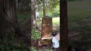Cleaning babes graves from 1800’s ‘pt. 1’ Tuttle children #gravecleaning #asmr #satisfying #history