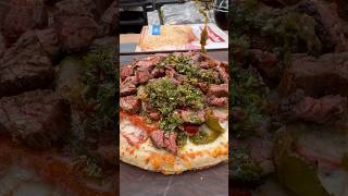 Steak and chimichurri loaded pizza | ​⁠@HomeRunInnVideo