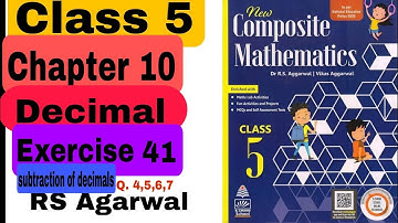 Class 5 Chapter 10 Decimals (Part 4) Exercise 41 subtraction of decimals Q. 4,5,6,7 | CBSE RBSE