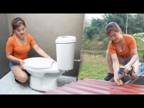 How To Building Toilet (WC) System, Install Sanitary Equipment - Corrugated iron and complete