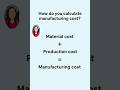 What Is Manufacturing Cost in SAP? #interview