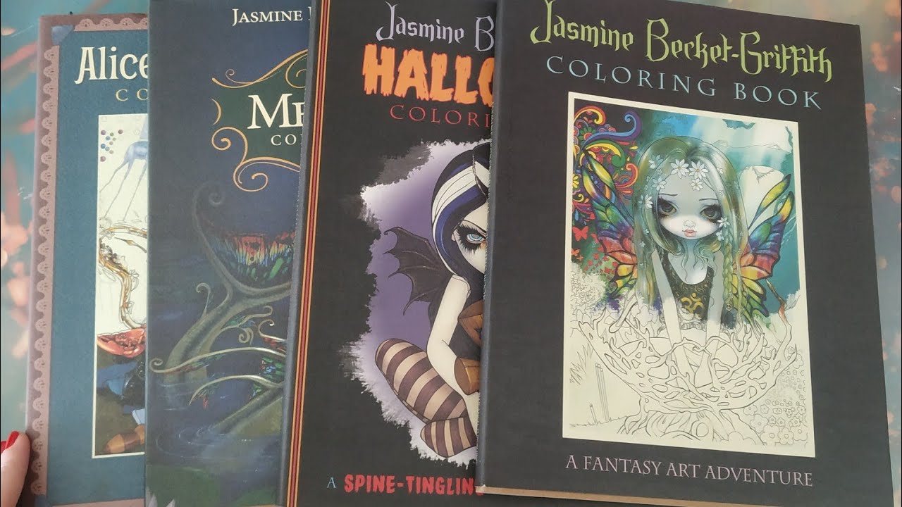 adult coloring - everything I've colored in Jasmine Becket-Griffith coloring books