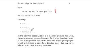 Greedy decoding (NLP817 10.4)