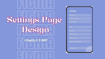 UI Design Challenge 100 Days| Part 007 | Daily UI Settings Design #figma #uichallenge #uidesign