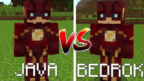 Flash in Fisk Superheroes - Minecraft BEDROCK vs Minecraft JAVA