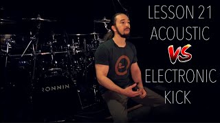 Double Bass Drum Lesson 21 - Electronic Pads vs Acoustic Kicks