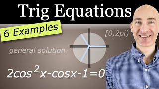 Solving Trig Equations (General Solution and [0,2pi))