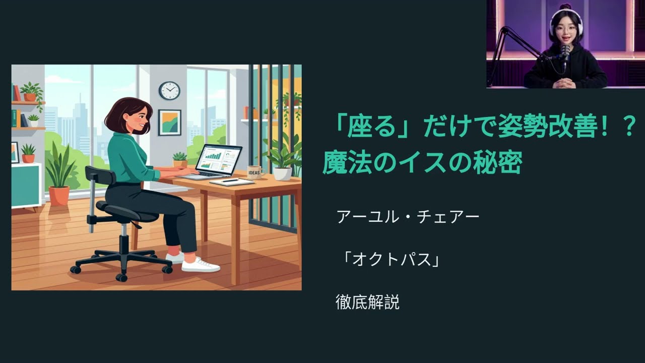 腰痛対策】座るだけで姿勢が良くなる？アーユル・チェアー オクトパス