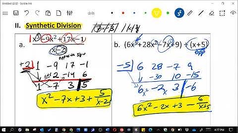 2.4 Dividing Polynomials