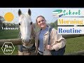 Voiceover school morning routine of an equestrian  this esme