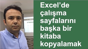 #Excel Çalışma Sayfalarını yeni bir Excel kitabına kopyalamak -285.video | Ömer BAĞCI