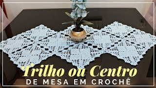 TRILHO/ CAMINHO DE MESA EM CROCHÃŠ/ DIANE GONÃ‡ALVES