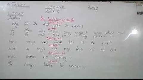 Class 5(English), Unit #16, Lesson #3 Q/A#6,7,8
