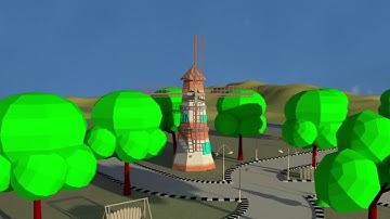 Cartoon Environment create in maya 2015