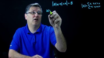 Solving and Absolute Value Equation with Nested Absolute Values