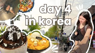 day 4 in korea sulbing bingsu korean fried chicken starbucks study abroad 2023 day 4