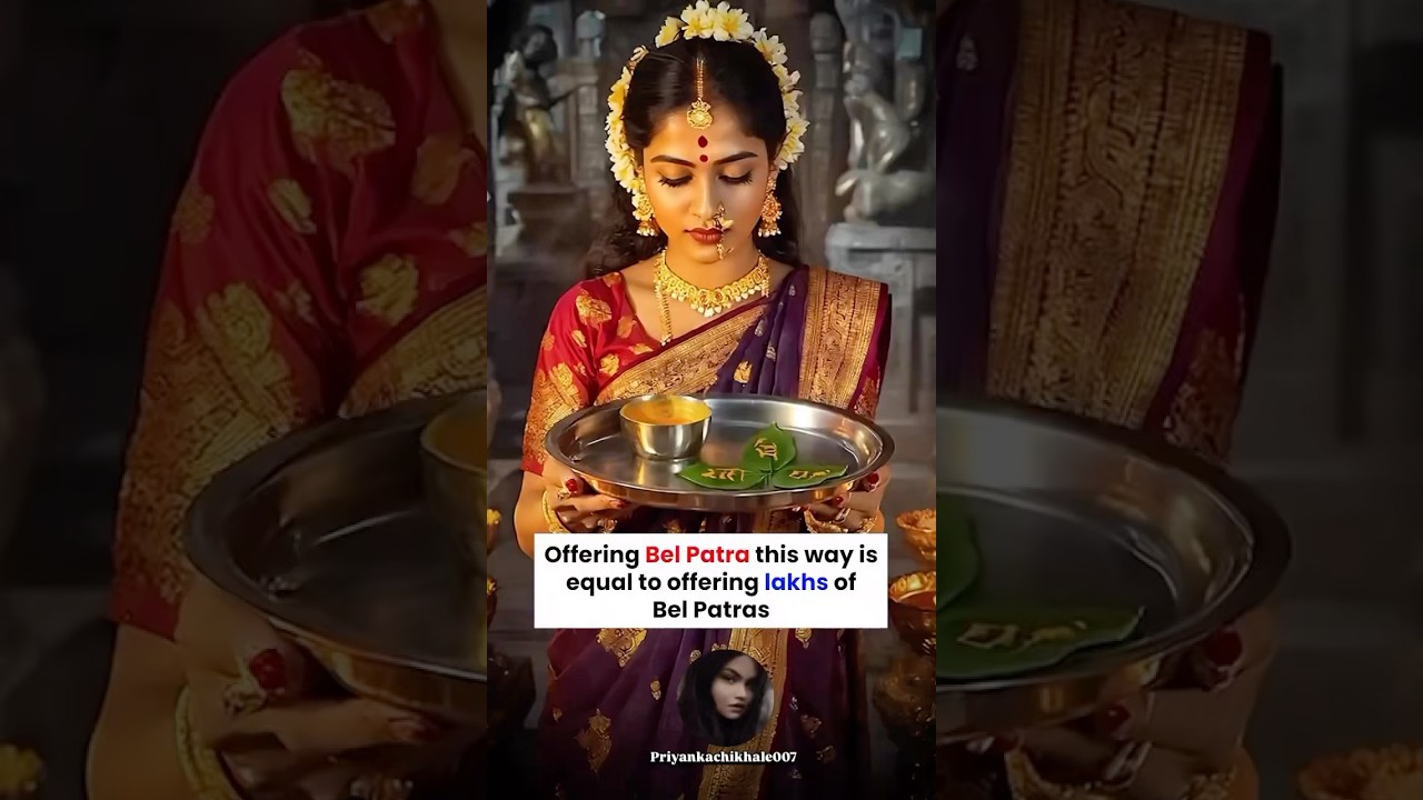 Offering bel patra this way is equal to offering lokhs of bel patras #mahadev#mahadev#belpatra#savan