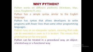 Why Python Language||PYTHON LANGUAGE||ROAV PERFECT CLASSES||