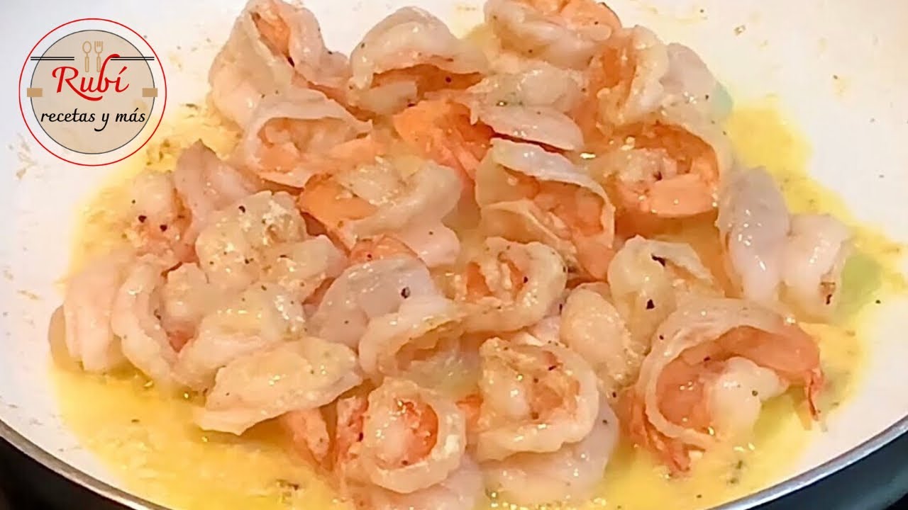 Camarones en mantequilla y ajo Rapidísimo!!!