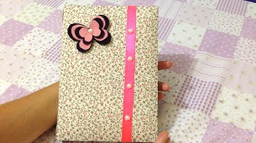 Como Fazer Caderno ou Agenda Encapada com Tecido - Artesanato