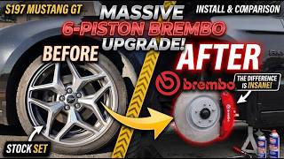Installing MASSIVE 6-Piston Brembo Brakes on my S197 Mustang GT! #lmr