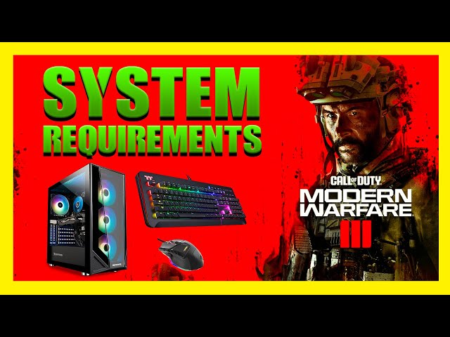 Best System Requirement for Call of duty Modern Warfare 3 (pc, playstation,  xbox) 