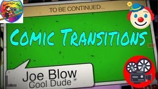 Comic Transitions Effect Hd on Green Screen Free!